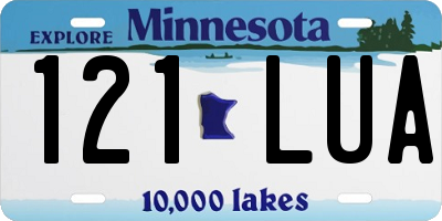 MN license plate 121LUA