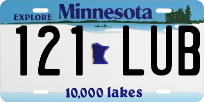 MN license plate 121LUB