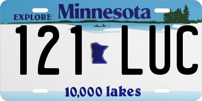 MN license plate 121LUC