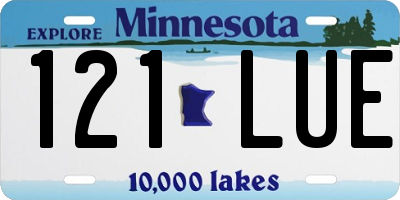 MN license plate 121LUE