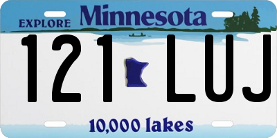 MN license plate 121LUJ
