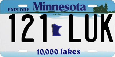 MN license plate 121LUK
