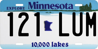 MN license plate 121LUM