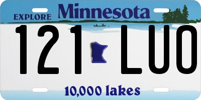 MN license plate 121LUO
