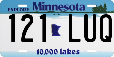 MN license plate 121LUQ