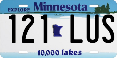 MN license plate 121LUS
