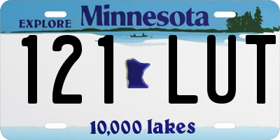 MN license plate 121LUT