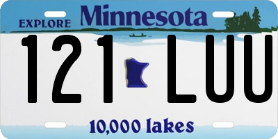 MN license plate 121LUU