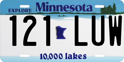MN license plate 121LUW
