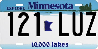 MN license plate 121LUZ