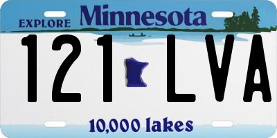 MN license plate 121LVA