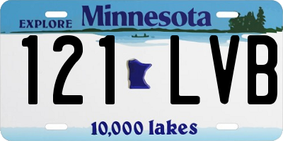 MN license plate 121LVB