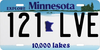 MN license plate 121LVE