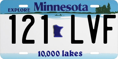 MN license plate 121LVF