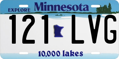 MN license plate 121LVG