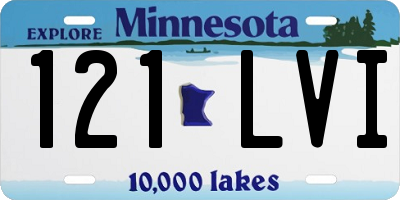 MN license plate 121LVI