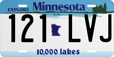 MN license plate 121LVJ