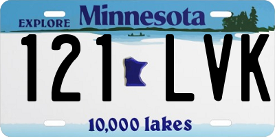 MN license plate 121LVK