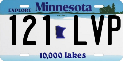 MN license plate 121LVP
