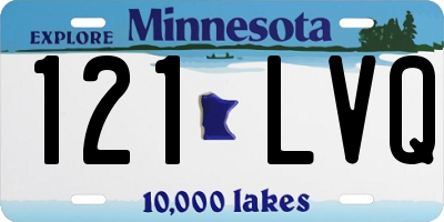 MN license plate 121LVQ