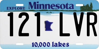 MN license plate 121LVR
