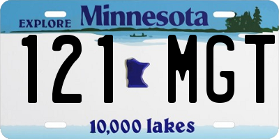 MN license plate 121MGT