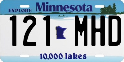 MN license plate 121MHD