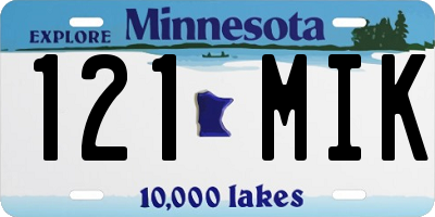 MN license plate 121MIK