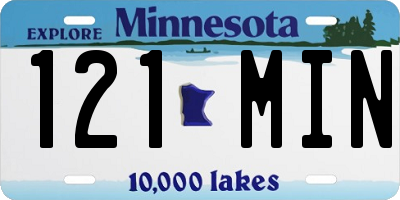 MN license plate 121MIN