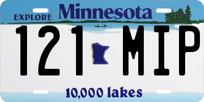 MN license plate 121MIP