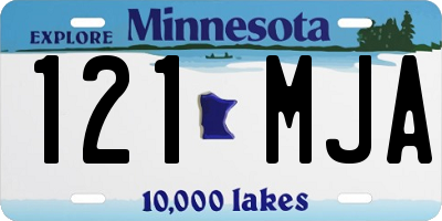 MN license plate 121MJA