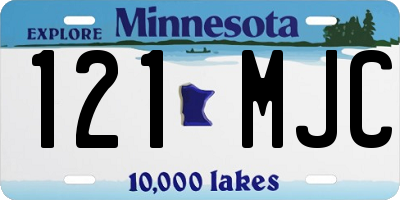MN license plate 121MJC