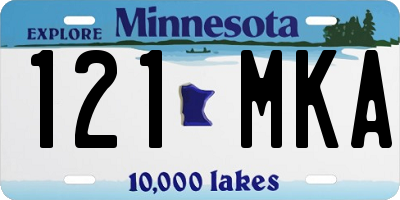 MN license plate 121MKA