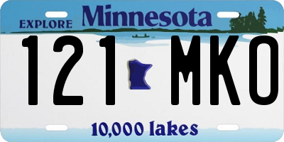 MN license plate 121MKO
