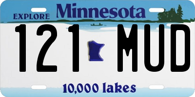 MN license plate 121MUD
