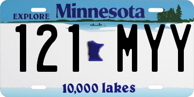 MN license plate 121MYY