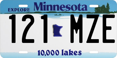 MN license plate 121MZE