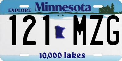 MN license plate 121MZG