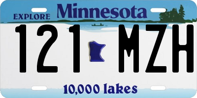 MN license plate 121MZH