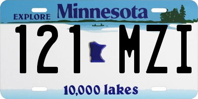 MN license plate 121MZI
