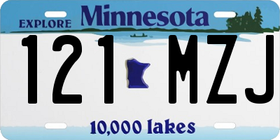 MN license plate 121MZJ