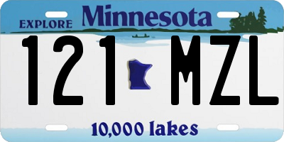 MN license plate 121MZL
