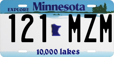 MN license plate 121MZM