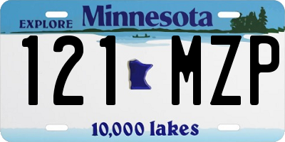 MN license plate 121MZP
