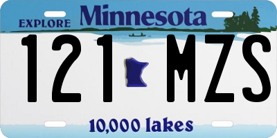 MN license plate 121MZS