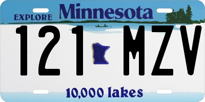 MN license plate 121MZV