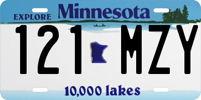 MN license plate 121MZY