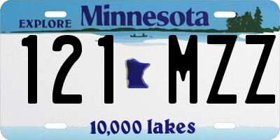 MN license plate 121MZZ