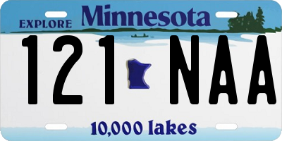 MN license plate 121NAA