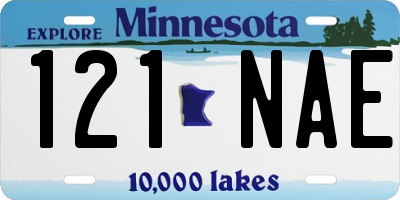 MN license plate 121NAE